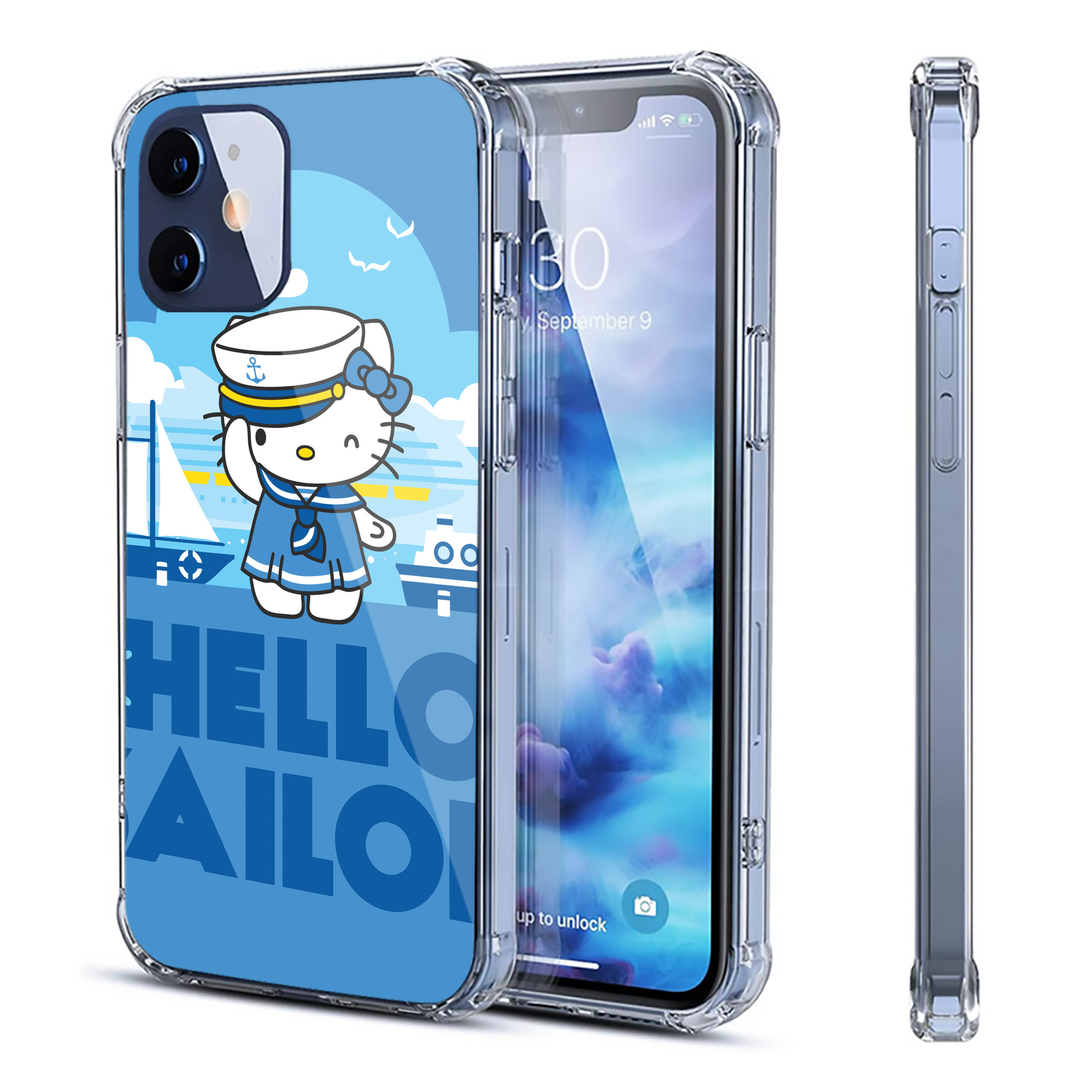 （画像用） Hello Kitty ハローキティ 【iPhone 12シリーズ対応】透明スマホケース（クリアソフトケース）